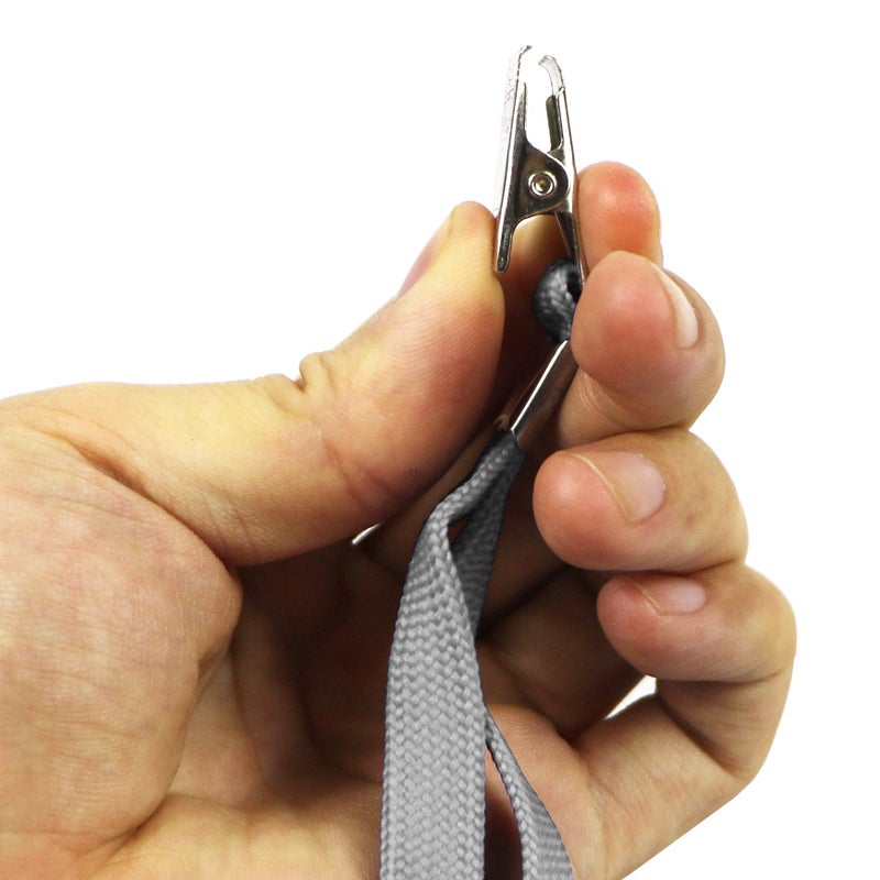 Ollain Badge Lanyards Neck Bulk Cruise Lanyards Lanyard with Clip for ID Card Name Tags Badge Holders (Gray  50 Pack) - Image 4